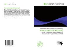 Henry Jordan (Cricketer)的封面