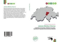 Buchcover von James Welton Horne