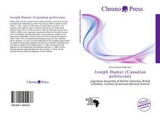 Buchcover von Joseph Hunter (Canadian politician)