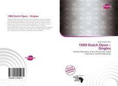 Bookcover of 1989 Dutch Open – Singles