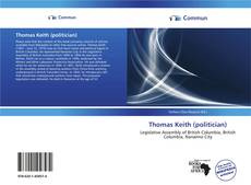 Thomas Keith (politician) kitap kapağı