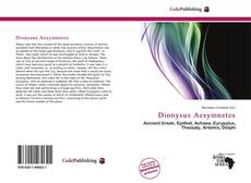 Copertina di Dionysus Aesymnetes