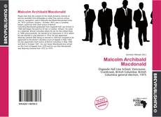 Capa do livro de Malcolm Archibald Macdonald 