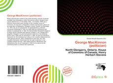 Portada del libro de George MacKinnon (politician)