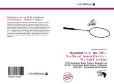 Buchcover von Badminton at the 2011 Southeast Asian Games – Women's singles