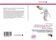 Buchcover von Badminton at the 2010 Commonwealth Games – Men's singles