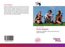 Bookcover of Frans Geysen