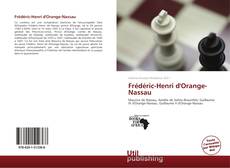 Buchcover von Frédéric-Henri d'Orange-Nassau