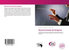 Ricard Lamote de Grignon kitap kapağı