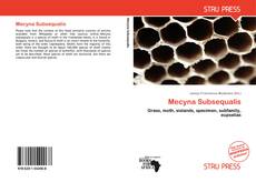 Mecyna Subsequalis kitap kapağı