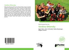 Bookcover of Verdina Shlonsky