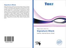 Bookcover of Signature Block