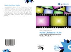 Bookcover of Hans-Christian Thulin