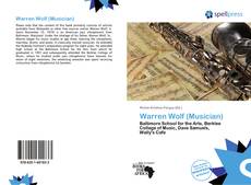 Bookcover of Warren Wolf (Musician)