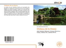 Château de la Chaize kitap kapağı