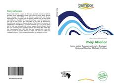 Bookcover of Rony Ahonen