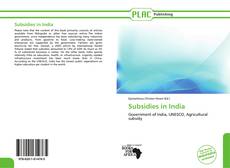 Subsidies in India kitap kapağı
