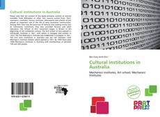 Portada del libro de Cultural institutions in Australia