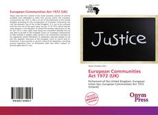 Bookcover of European Communities Act 1972 (UK)