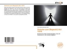 Statute Law (Repeals) Act 1976 kitap kapağı