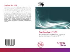 Capa do livro de Scotland Act 1978 
