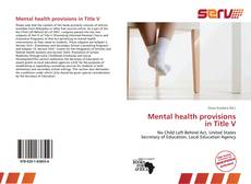 Borítókép a  Mental health provisions in Title V - hoz