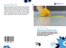 Bookcover of Research Works Act