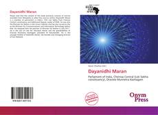 Bookcover of Dayanidhi Maran