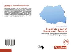Bookcover of Democratic Union of Hungarians in Romania