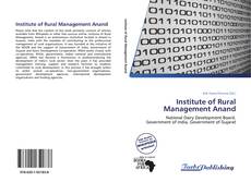 Capa do livro de Institute of Rural Management Anand 