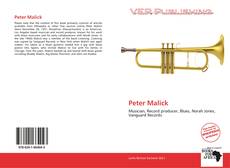 Capa do livro de Peter Malick 