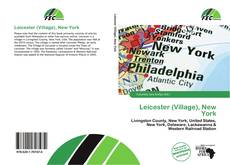 Capa do livro de Leicester (Village), New York 