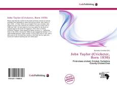Bookcover of John Taylor (Cricketer, Born 1850)