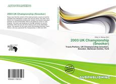 Copertina di 2003 UK Championship (Snooker)