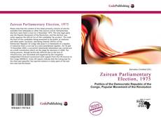 Zairean Parliamentary Election, 1975 kitap kapağı