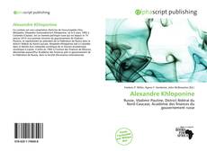 Alexandre Khloponine kitap kapağı