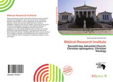 Couverture de Biblical Research Institute