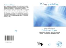 Capa do livro de Politics of Niger 
