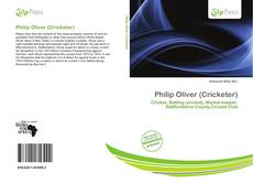 Bookcover of Philip Oliver (Cricketer)