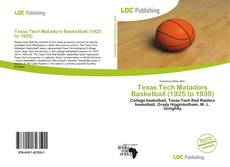 Capa do livro de Texas Tech Matadors Basketball (1925 to 1935) 