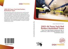 Bookcover of 2003–04 Texas Tech Red Raiders Basketball Team