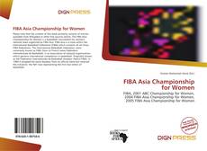 Bookcover of FIBA Asia Championship for Women