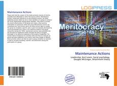 Bookcover of Maintenance Actions