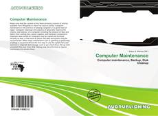 Bookcover of Computer Maintenance