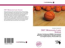 Bookcover of 2007 Minnesota Lynx Season