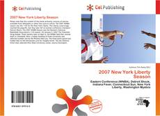 Bookcover of 2007 New York Liberty Season