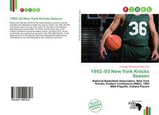 Capa do livro de 1992–93 New York Knicks Season 