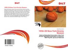 Bookcover of 1958–59 New York Knicks Season