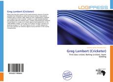 Copertina di Greg Lambert (Cricketer)