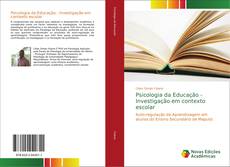 Capa do livro de Psicologia da Educação - Investigação em contexto escolar 